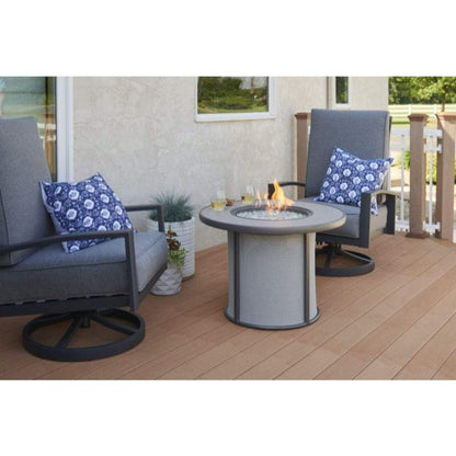 The Outdoor GreatRoom Company Stonefire 31" Brown Round Gas Fire Pit Table