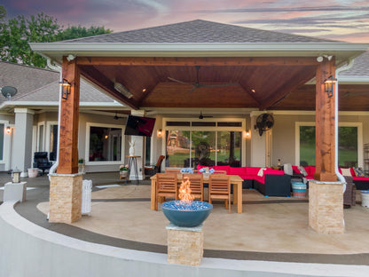 Sedona Concrete Fire Bowl by The Outdoor Plus - Free Cover Included