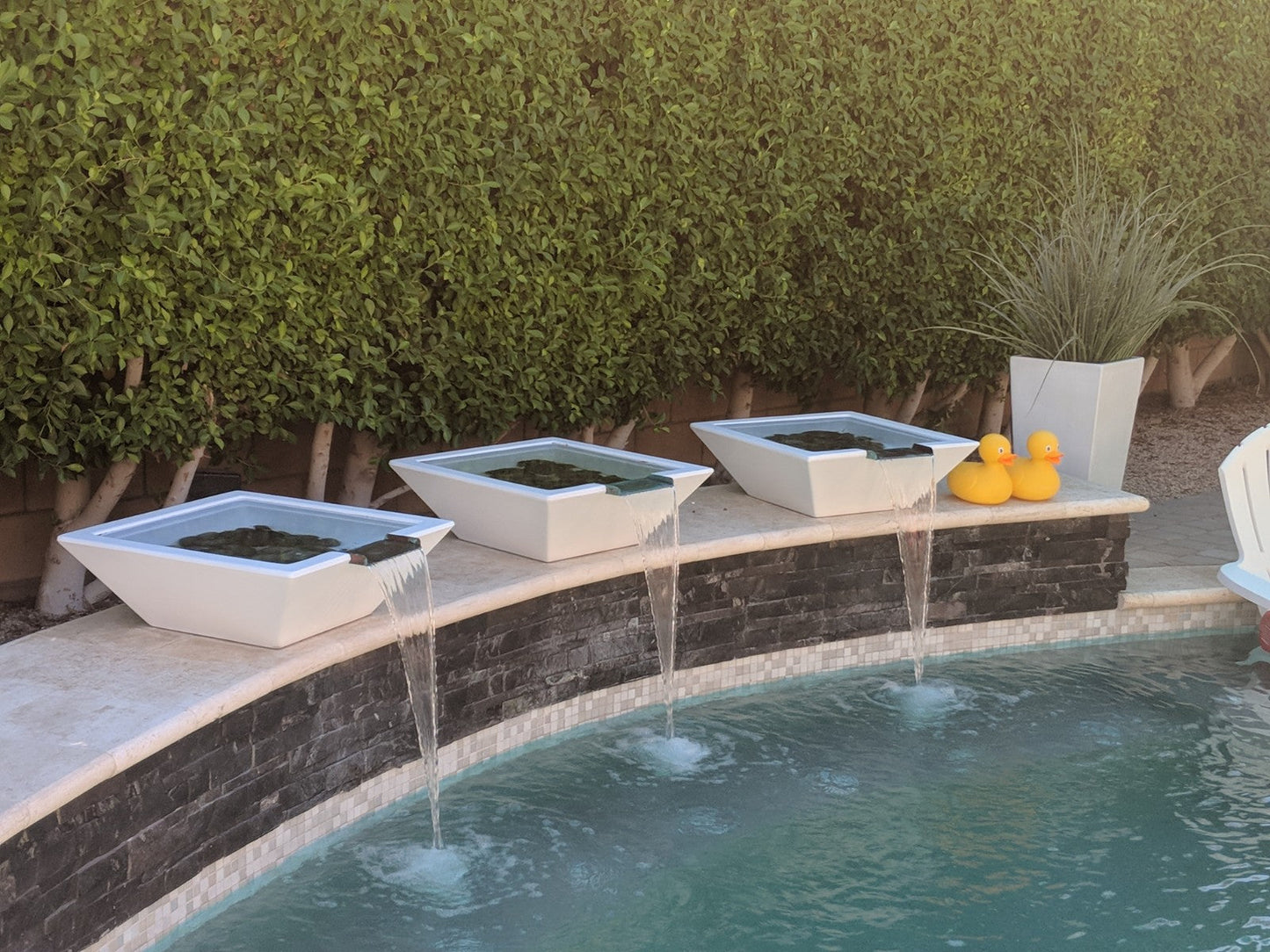 Maya Concrete Water Bowl by The Outdoor Plus - Free Cover Included
