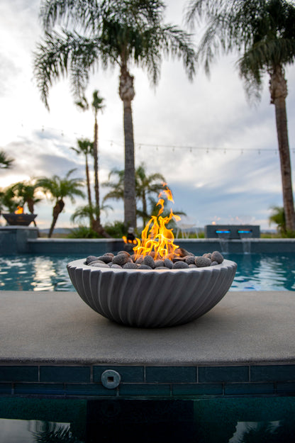 Sedona 2.0 Concrete Fire Bowl by The Outdoor Plus - Free Cover Included