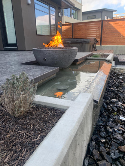 Sedona Concrete Fire Bowl by The Outdoor Plus - Free Cover Included