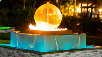 84" Atlas Fire & Water - Self-Contained Unit -  Square With 4 Spillways by The Outdoor Plus