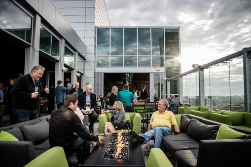 Del Mar Concrete Fire Pit by The Outdoor Plus - Free Cover Included