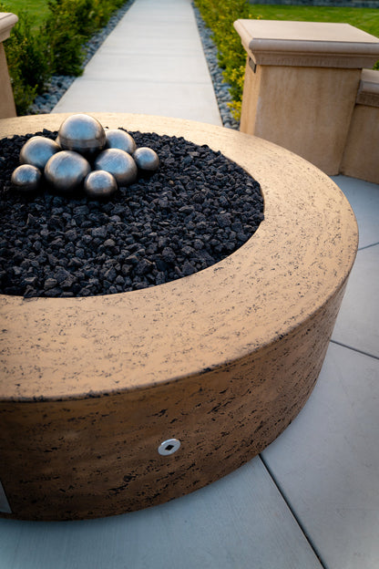 Florence Concrete Fire Pit 46" - 20" Tall by The Outdoor Plus - Free Cover Included
