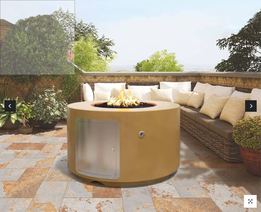 Florence Concrete Fire Pit 46" - 20" Tall by The Outdoor Plus - Free Cover Included