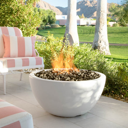 Luna Concrete Fire Bowl by The Outdoor Plus - Free Cover Included