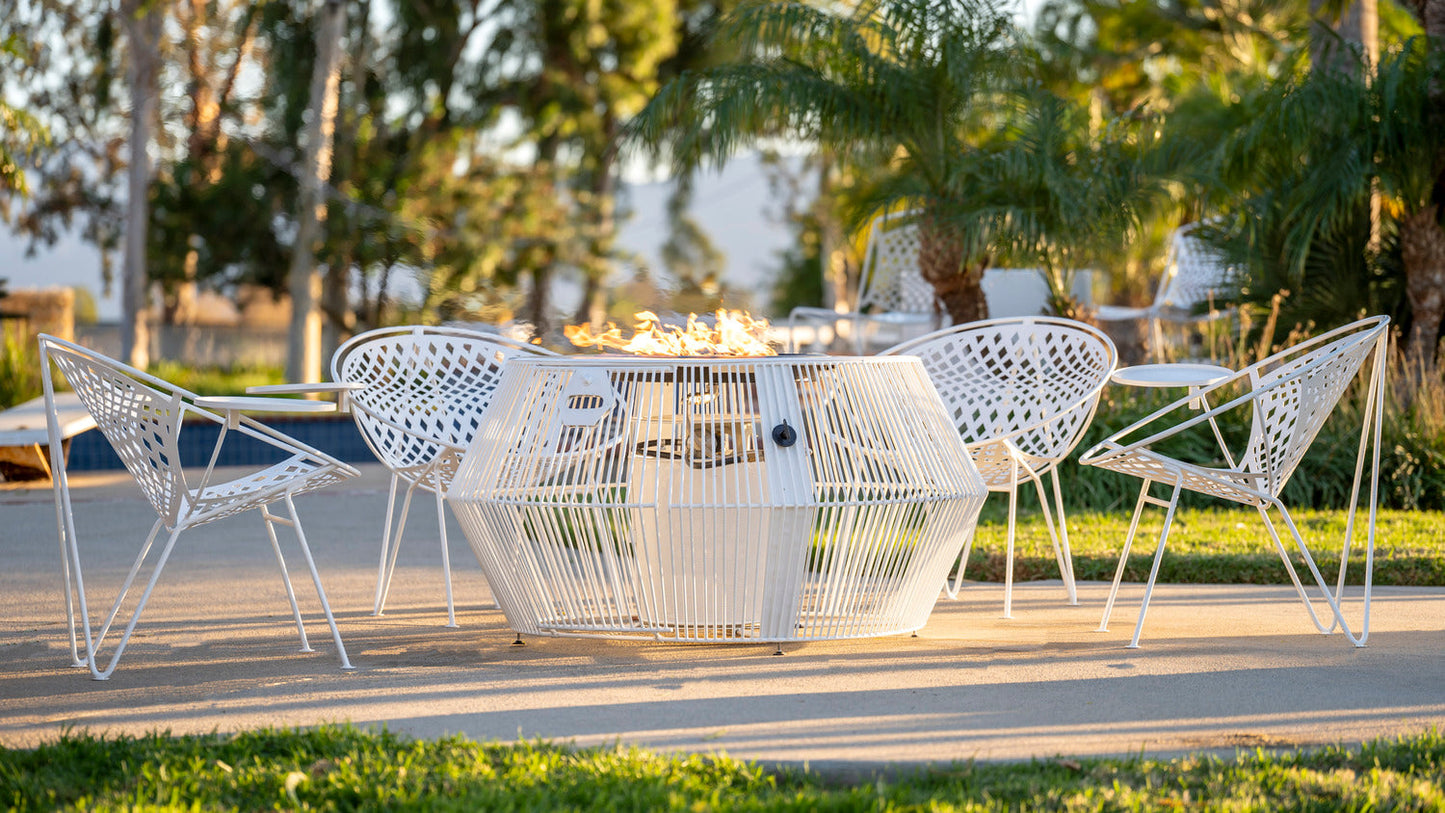 Cesto Fire Pit - Metal Powder Coat by The Outdoor Plus - Free Cover Included