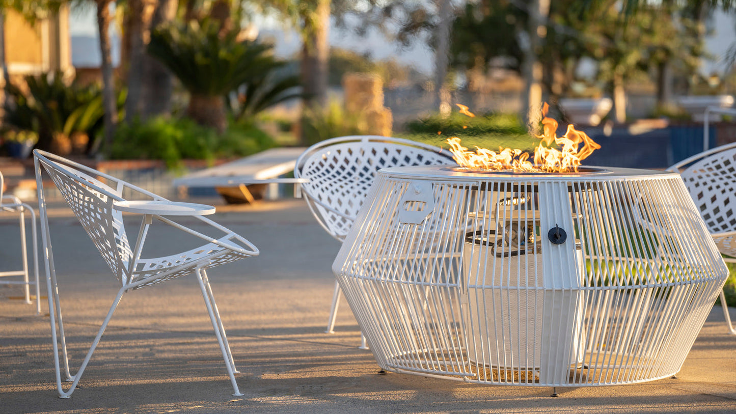 Cesto Fire Pit - Metal Powder Coat by The Outdoor Plus - Free Cover Included