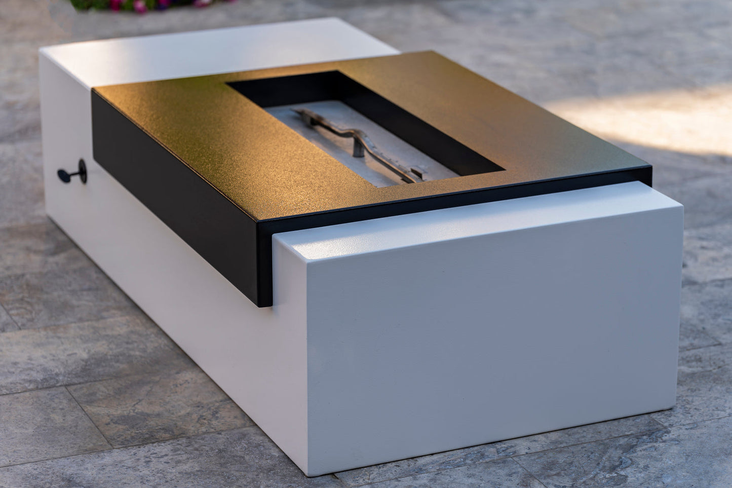 Moonstone Fire Pit  - Black & White Collection by The Outdoor Plus - Free Cover Included