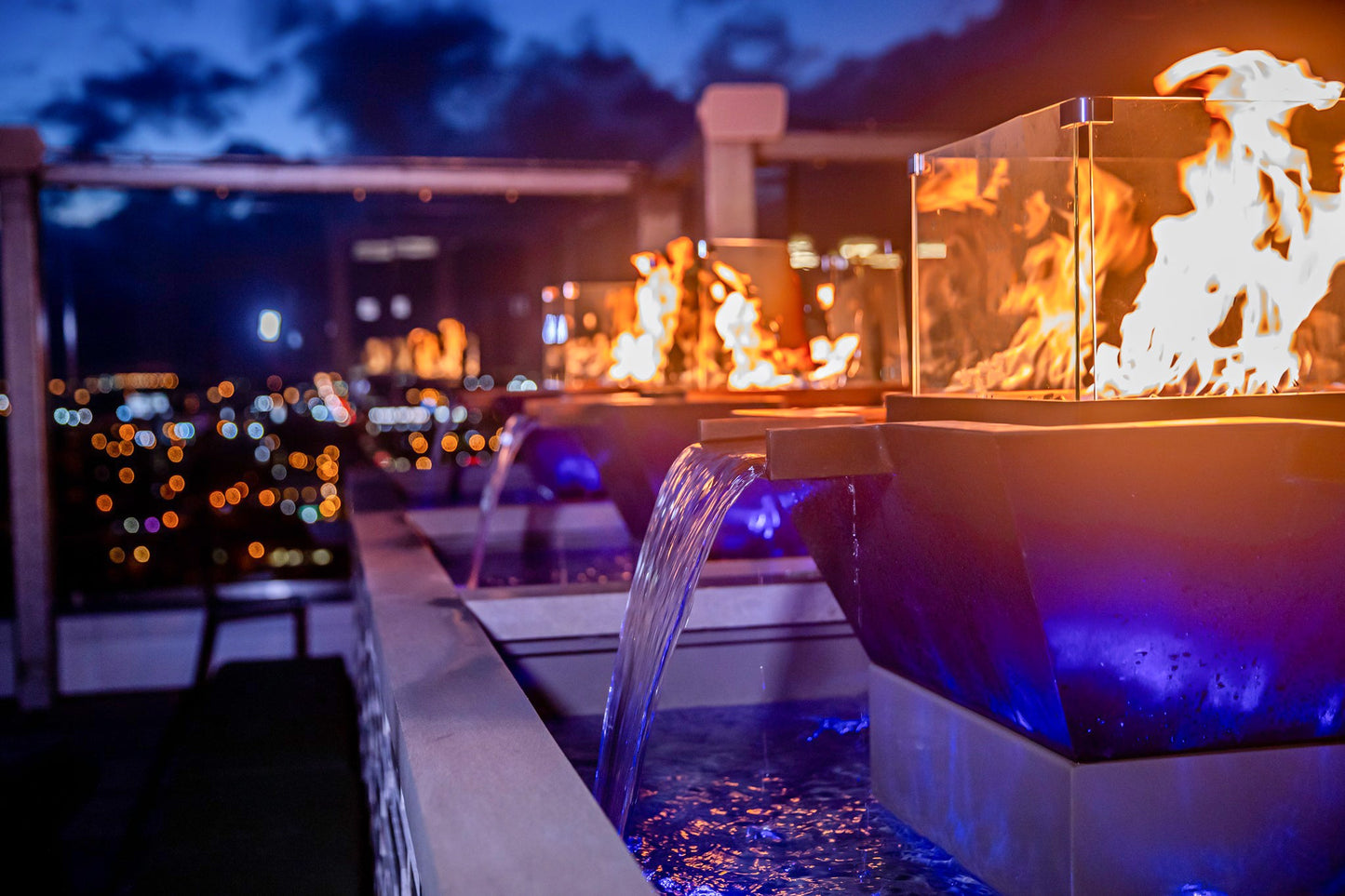 Maya 4-Way Copper Fire & Water Bowl by The Outdoor Plus - Free Cover Included
