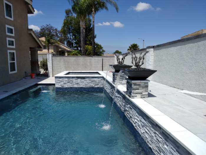 Maya Concrete Fire & Water Bowl by The Outdoor Plus - Free Cover Included