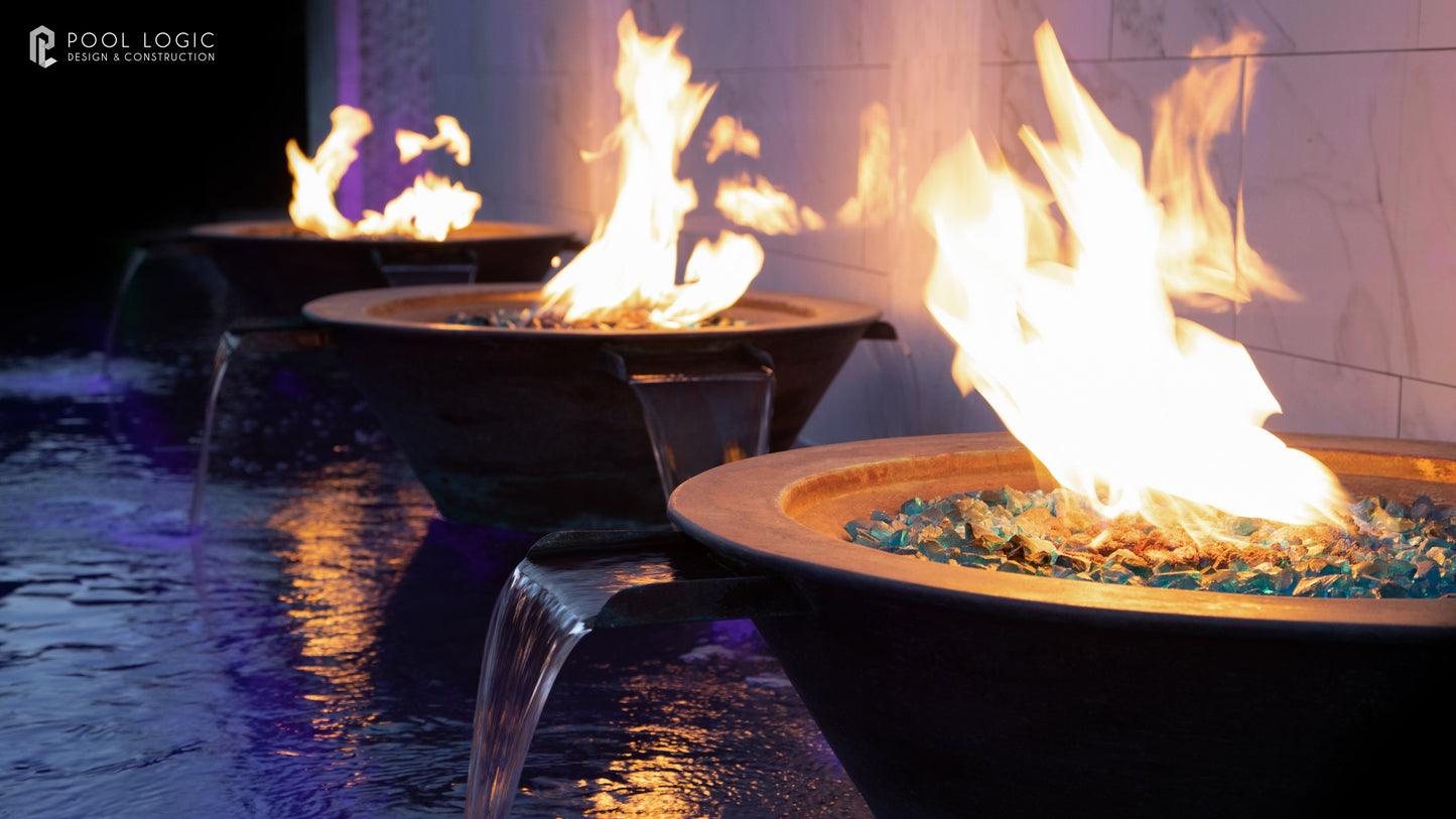Cazo 4-Way Copper Fire & Water Bowl by The Outdoor Plus - Free Cover Included