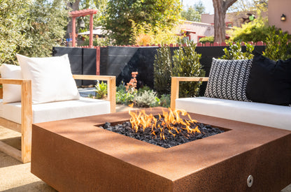 Cabo Square Metal Fire Pit by The Outdoor Plus - Free Cover Included