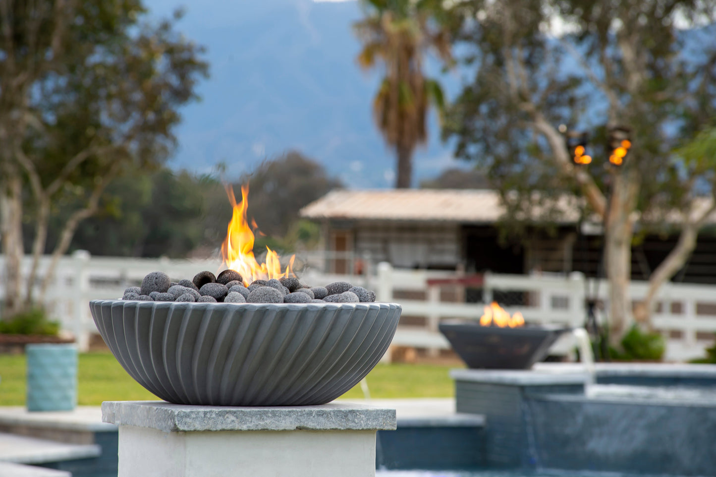Sedona 2.0 Concrete Fire Bowl by The Outdoor Plus - Free Cover Included