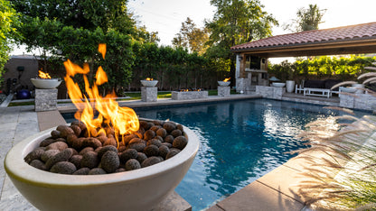Sedona Concrete Fire Bowl by The Outdoor Plus - Free Cover Included