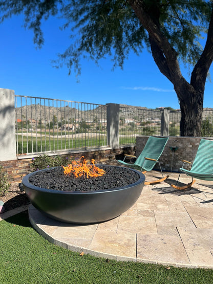 Sedona Concrete Fire Pit - Narrow Ledge by The Outdoor Plus - Free Cover Included