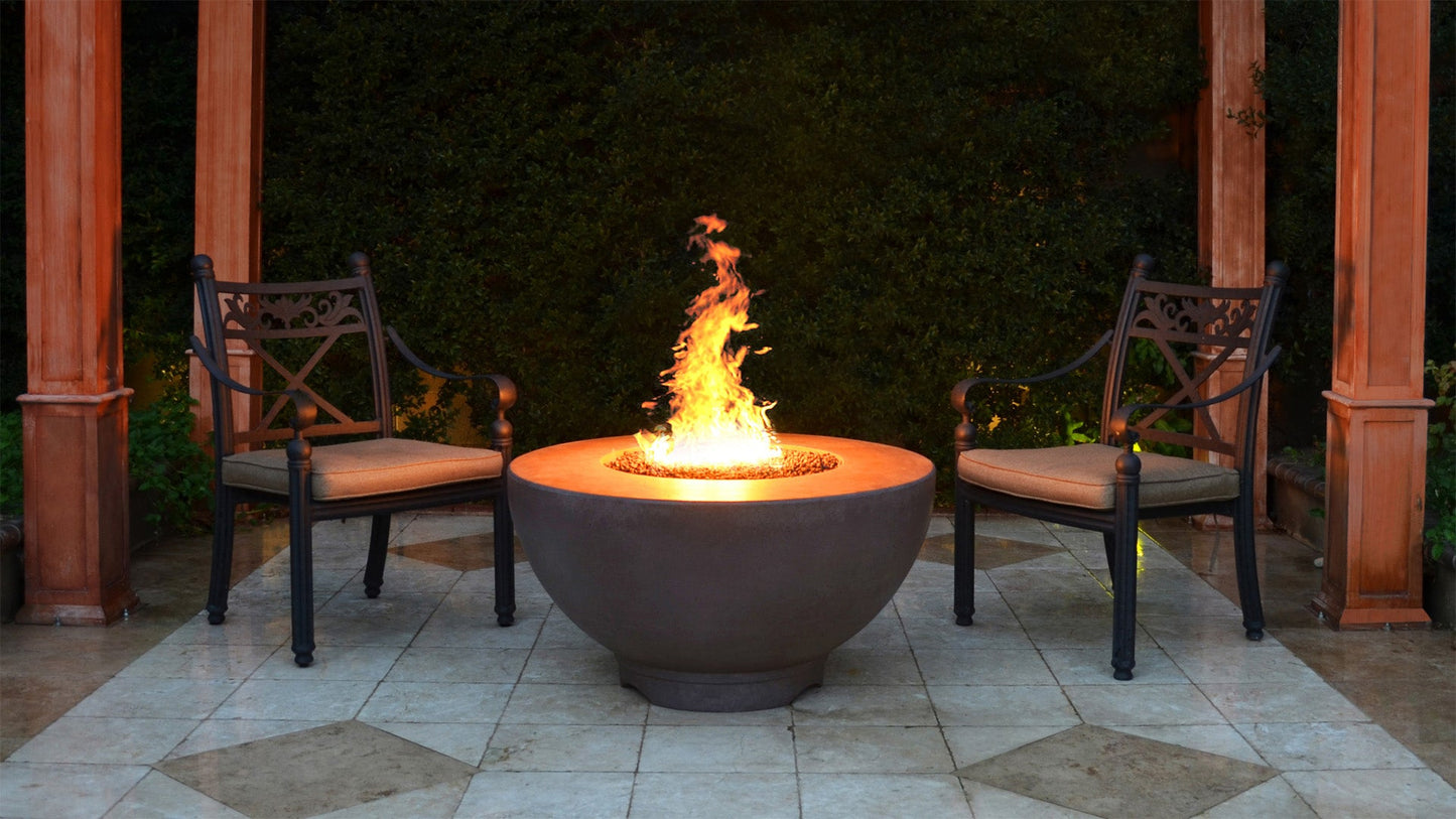Sienna Concrete Fire Pit by The Outdoor Plus - Free Cover Included