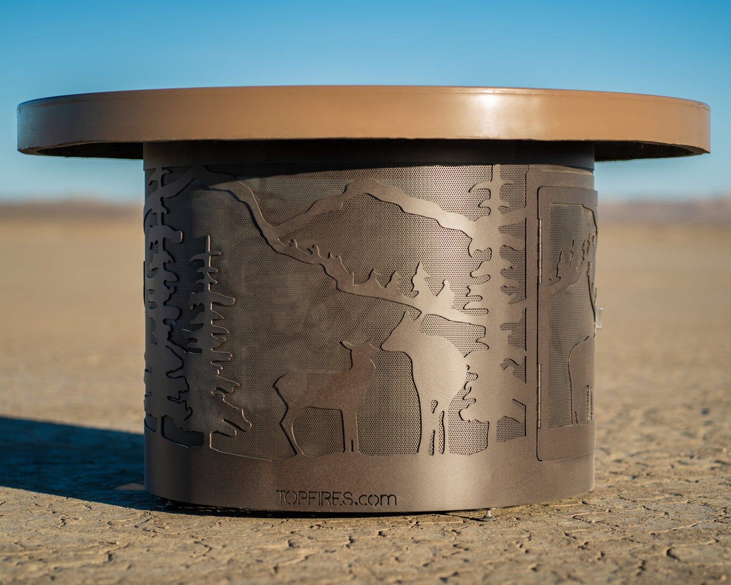 Round Outback Fire Pit by The Outdoor Plus - Free Cover Included