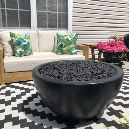 Luna Concrete Fire Pit by The Outdoor Plus - Free Cover Included