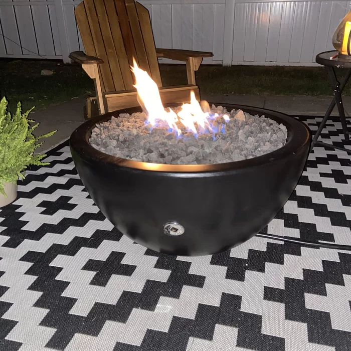 Luna Concrete Fire Pit by The Outdoor Plus - Free Cover Included