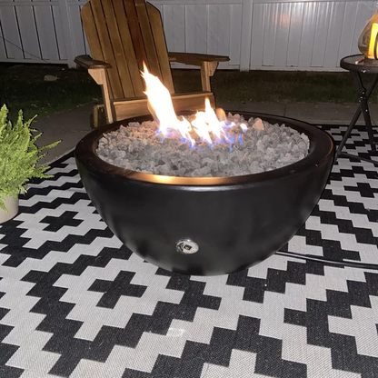 Luna Concrete Fire Pit by The Outdoor Plus - Free Cover Included