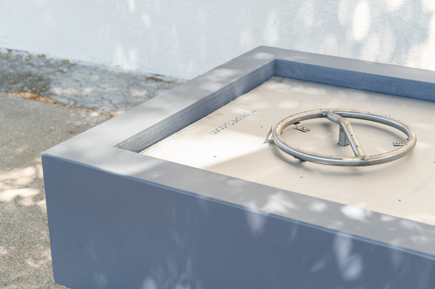 Cabo Square Concrete Fire Pit by The Outdoor Plus - Free Cover Included