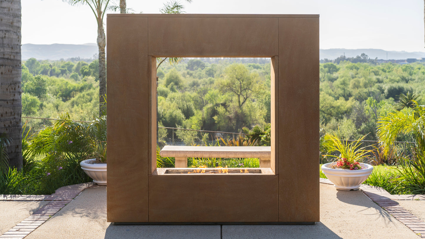 Williams Outdoor Fireplace - Corten Steel by The Outdoor Plus
