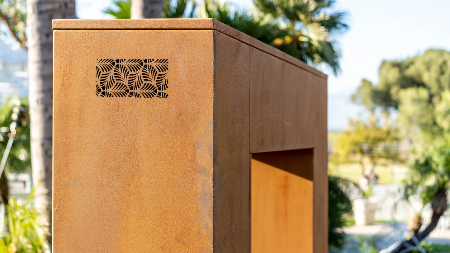 Williams Outdoor Fireplace - Corten Steel by The Outdoor Plus