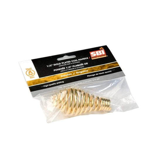 Valcourt 1/2" Brass Plated Coil Handle