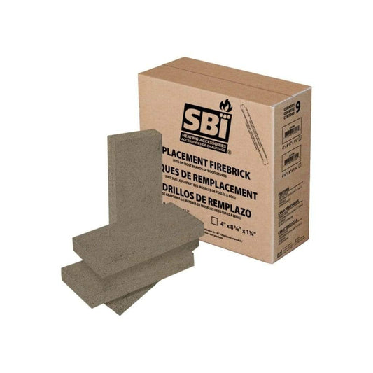 Valcourt 4" x 8" x 1 1/4" High Density Refractory Brick (9 Units)