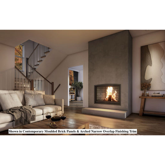 Valcourt Black Arched Narrow Overlap Trim Kit for Frontenac Decorative Wood Fireplace