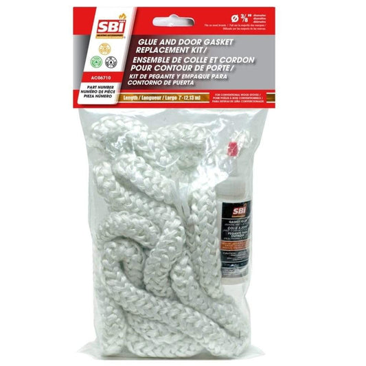 Valcourt Glue and 3/8" x 7' White Door Gasket Kit