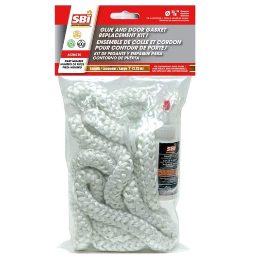 Valcourt Glue and 5/8" x 7' White Door Gasket Kit