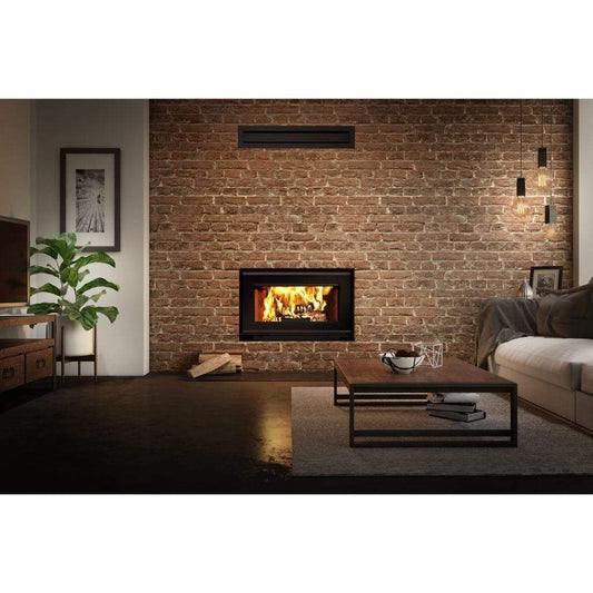 Valcourt Mundo II Wood Fireplace With Modern Gravity Kit With Adjustable Pipes