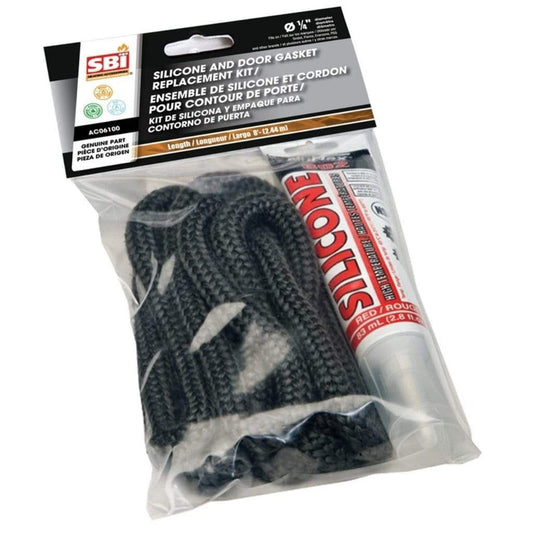 Valcourt Silicone and 1/4" x 1/2" x 8' Black Door Gasket Kit