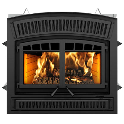 Ventis HE350 45" Black High-Efficiency Wood Burning Large Fireplace, EPA2020 Certified