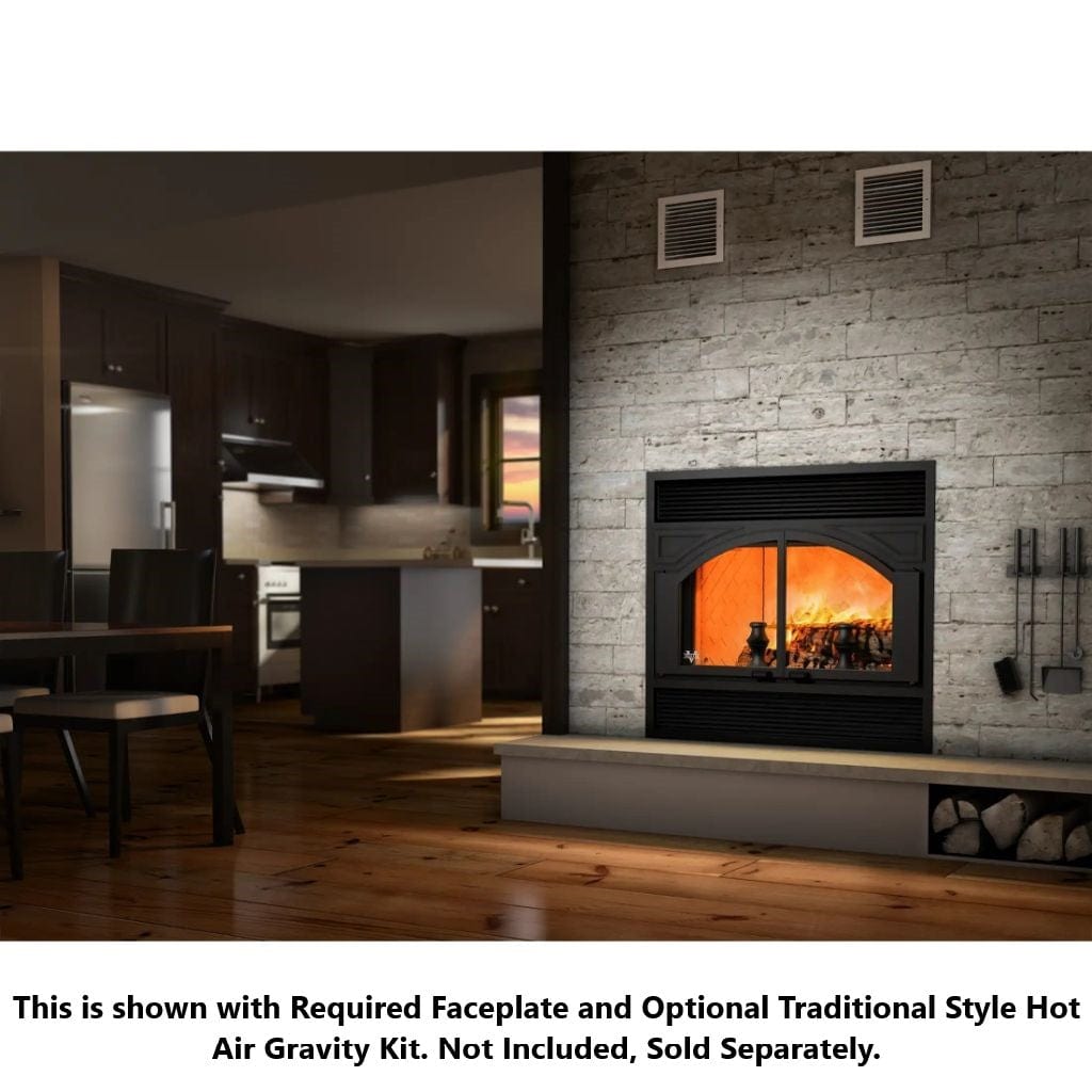 Ventis ME300 41" Black Wood Burning Large Fireplace