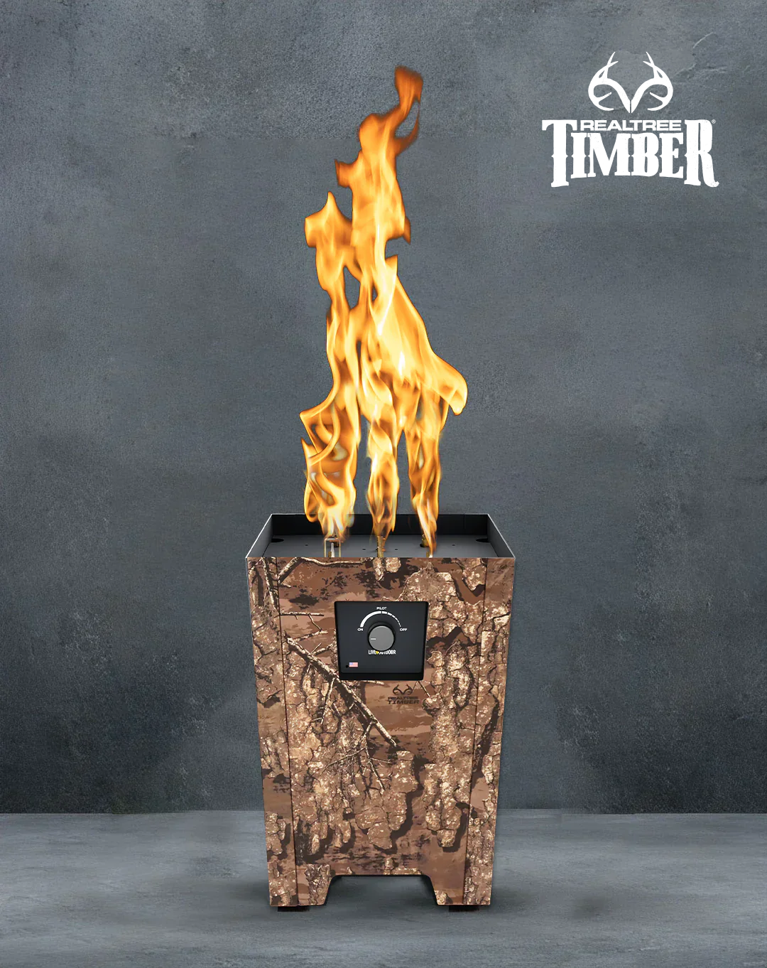 Warming Trends FireStorm Series I Realtree Timber Portable Propane Gas Fire Pit