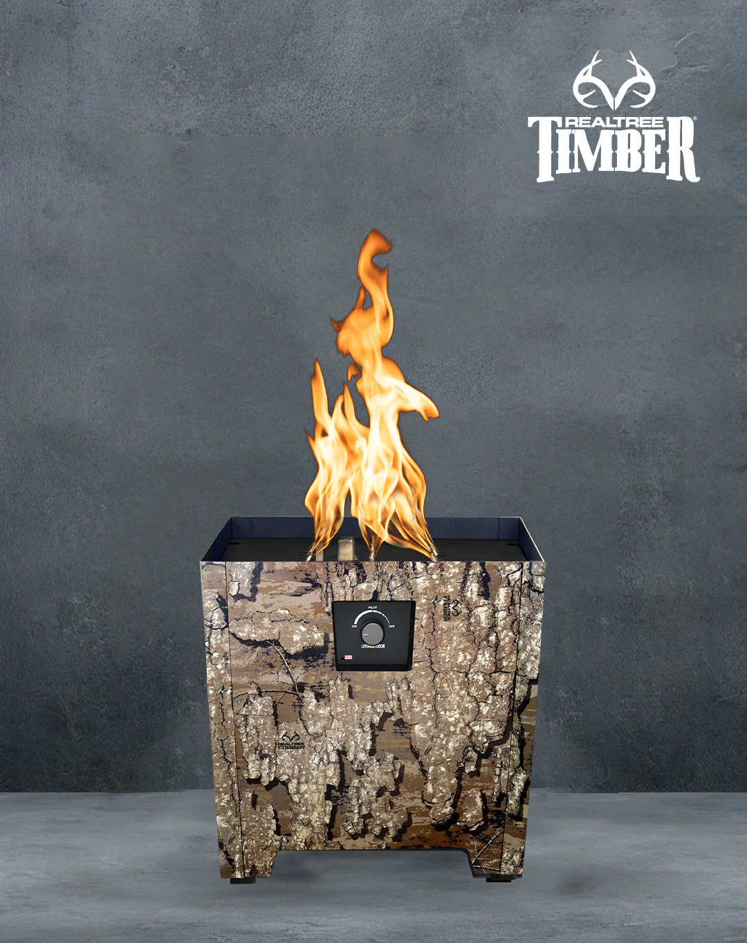 Warming Trends FireStorm Series II Realtree Timber Portable Propane Gas Fire Pit