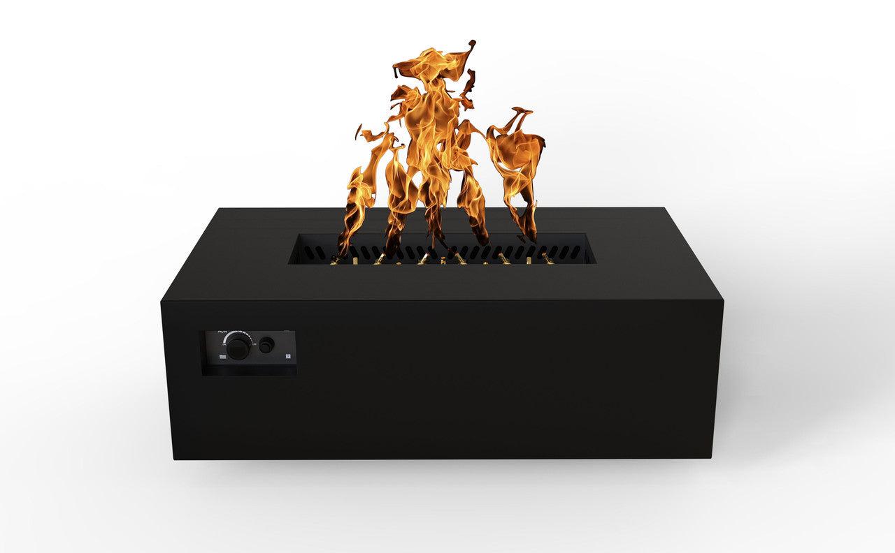 Warming Trends R48-Rectangle 48" x 30" x 18" Black Mercury Ignition Liquid Propane Fire Table