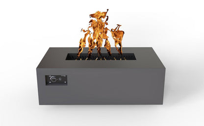 Warming Trends R48-Rectangle 48" x 30" x 18" Charcoal Platinum Ignition Liquid Propane Fire Table