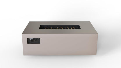 Warming Trends R48-Rectangle 48" x 30" x 18" Sand Pebble Mercury Ignition Liquid Propane Fire Table