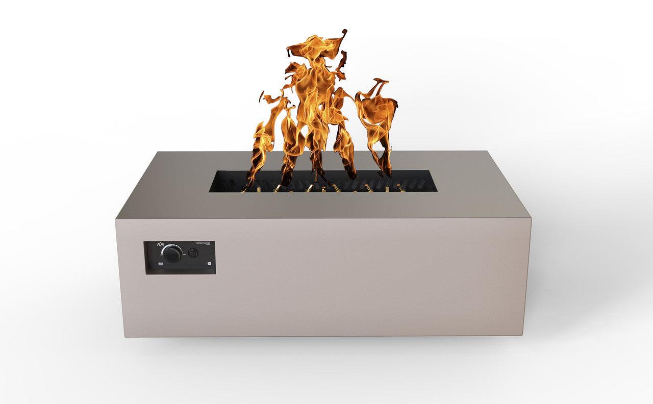 Warming Trends R48-Rectangle 48" x 30" x 18" Sand Pebble Mercury Ignition Liquid Propane Fire Table