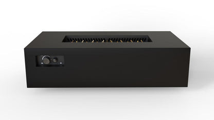 Warming Trends R60-Rectangle 60" x 34" x 18" Black Platinum Ignition Liquid Propane Fire Table