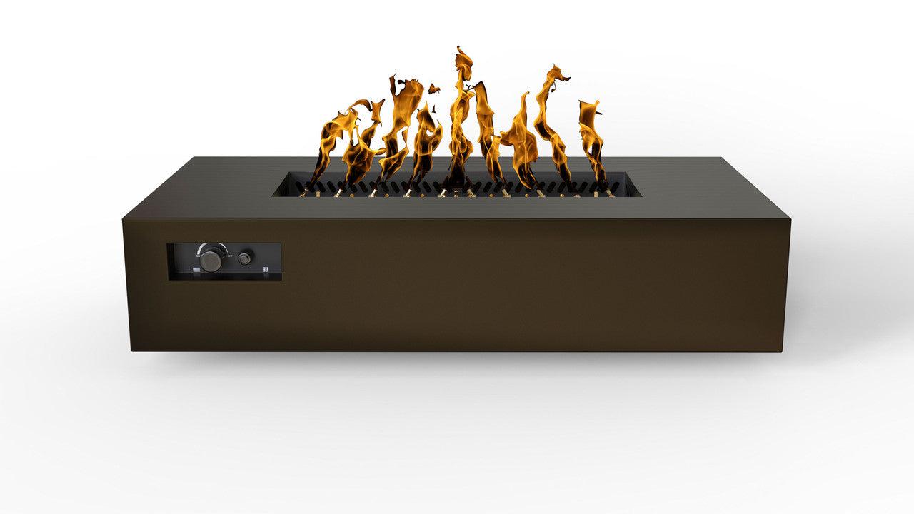 Warming Trends R72-Rectangle 72" x 38" x 18" Bronze Mercury Ignition Liquid Propane Fire Table