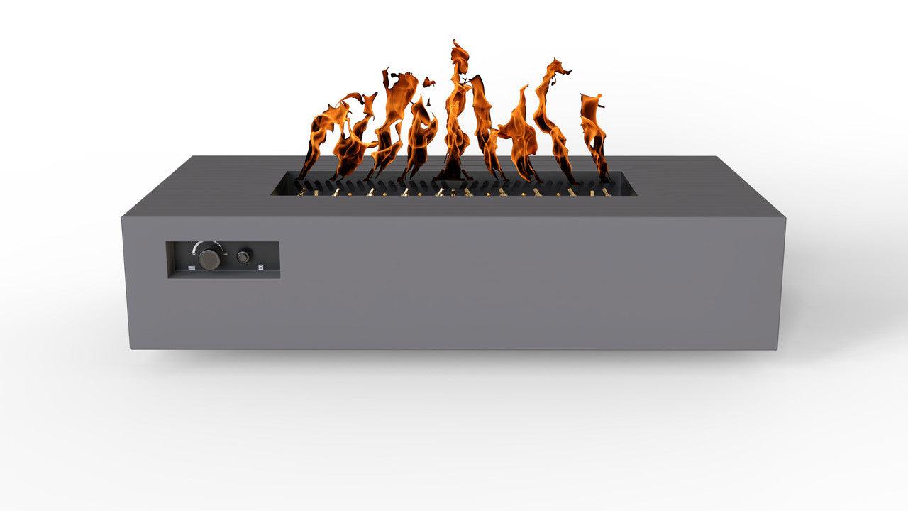 Warming Trends R72-Rectangle 72" x 38" x 18" Charcoal Mercury Ignition Liquid Propane Fire Table