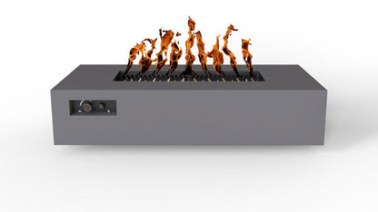 Warming Trends R72-Rectangle 72" x 38" x 18" Charcoal Mercury Ignition Liquid Propane Fire Table
