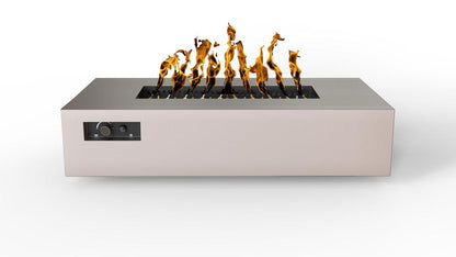 Warming Trends R72-Rectangle 72" x 38" x 18" Sand Pebble Platinum Ignition Liquid Propane Fire Table