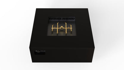 Warming Trends S40-Square 40" x 40" x 18" Black Platinum Ignition Natural Gas Fire Table