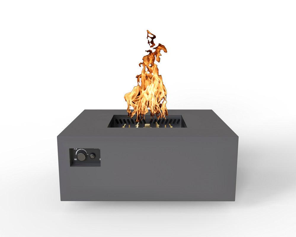 Warming Trends S40-Square 40" x 40" x 18" Charcoal Platinum Ignition Liquid Propane Fire Table